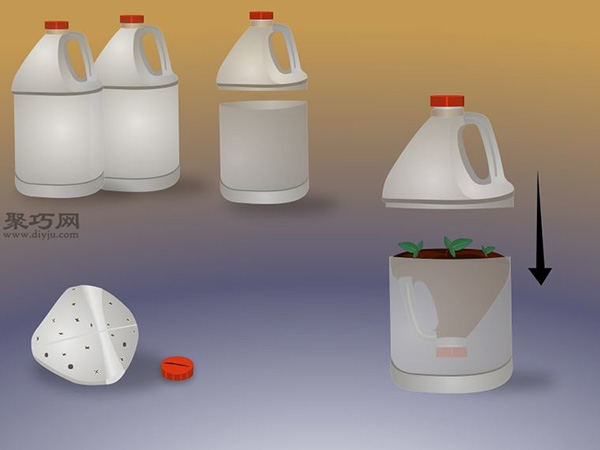 用瓶瓶罐罐来制作迷你温室教程 5