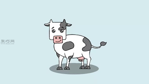 画卡通奶牛的画法