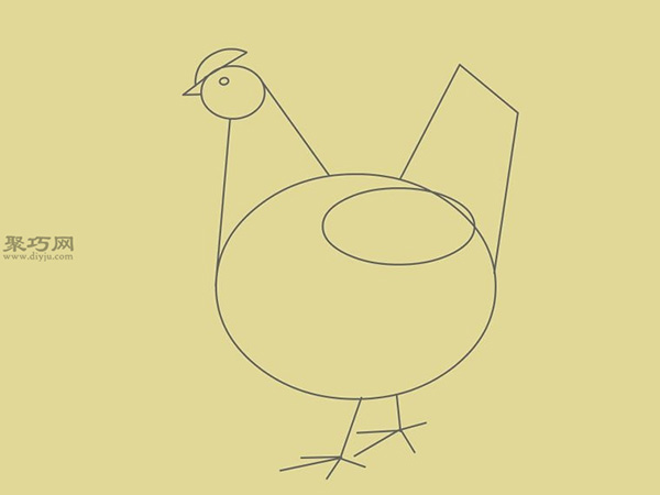画简笔画公鸡的步骤 22