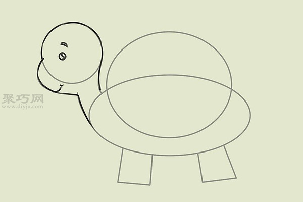 画卡通乌龟的画法 4