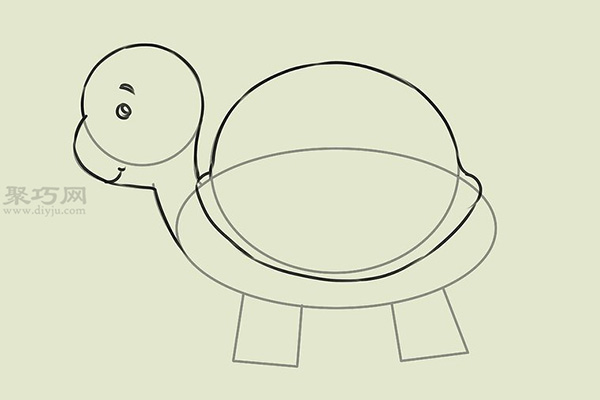 画卡通乌龟的画法 5