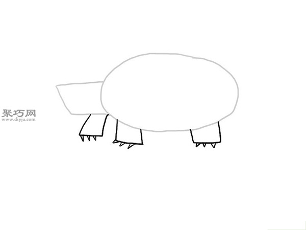 画鳄龟画法步骤 11
