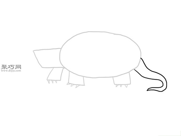 画鳄龟画法步骤 12
