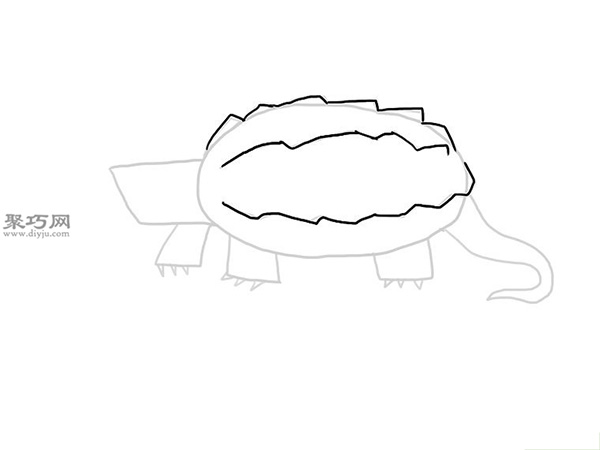 画鳄龟素描图片
