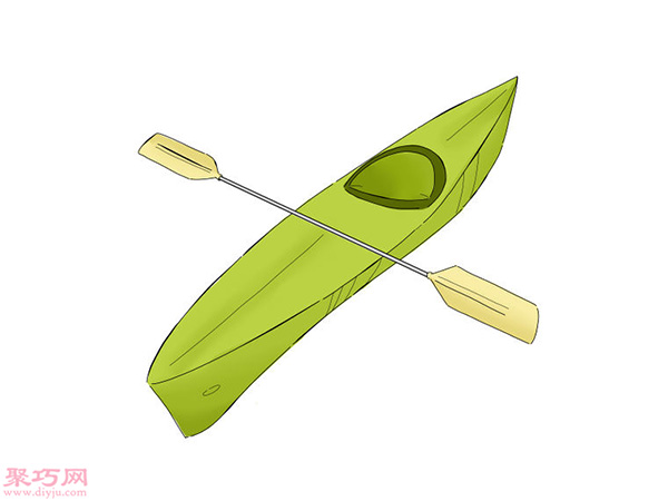 独木舟画法教程 教你怎么画船