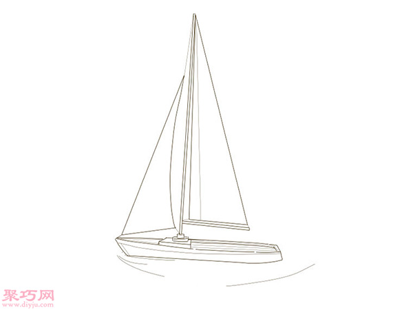 帆船画法步骤 17