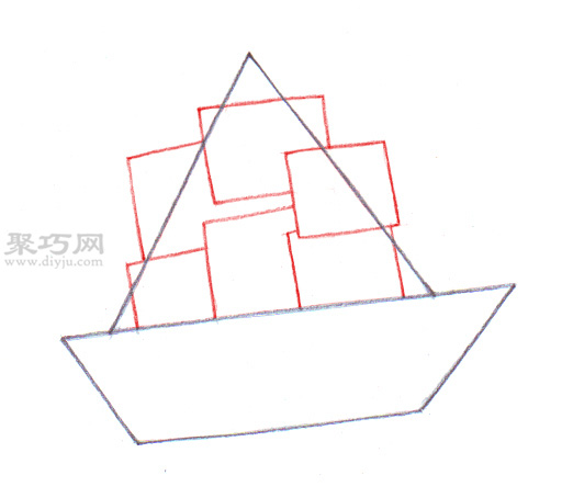 传统船的画法 4