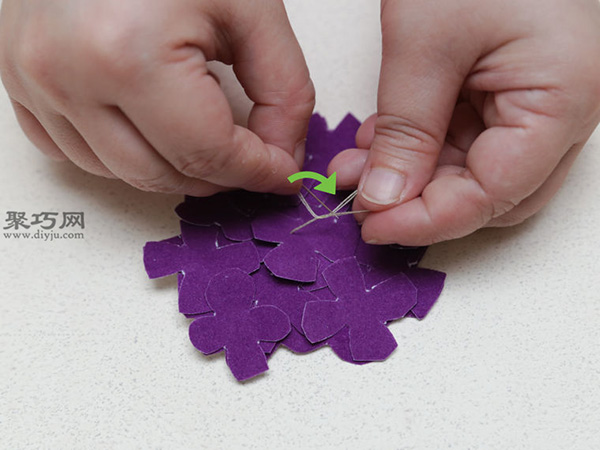 手工制作紫丁香毡花图片教程 教你怎么DIY毡花