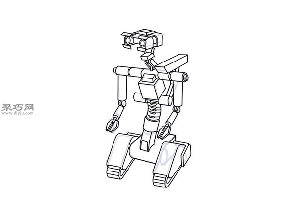 机械机器人画法步骤一起学如何画机器人