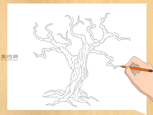 节日树画法教程 来看怎样画树