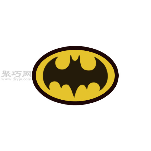 怎么样画蝙蝠侠的徽章