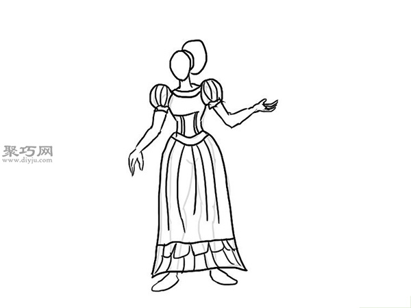 中世纪连衣裙的画法 5