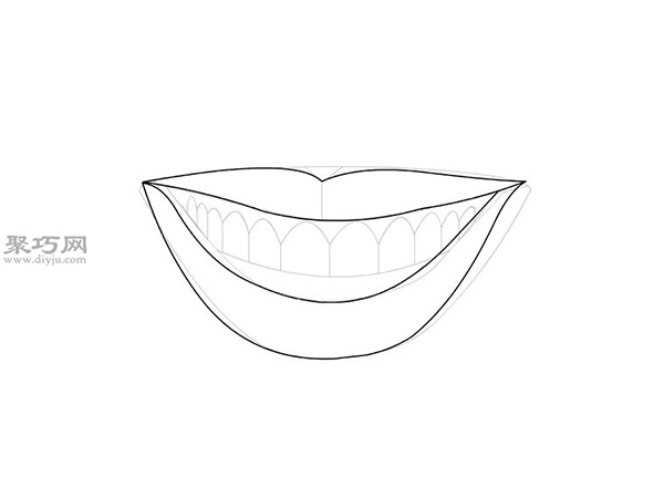 开口笑的嘴巴画法教程 8