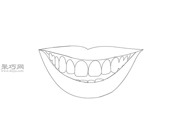 开口笑的嘴巴画法教程 10