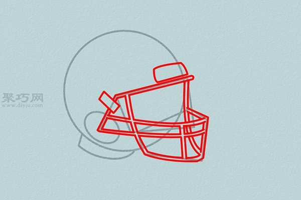 画三维橄榄球头盔的步骤 13