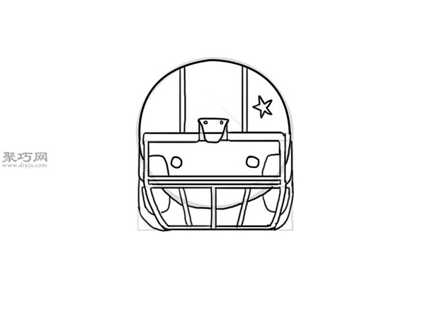 正面橄榄球头盔画法教程 7