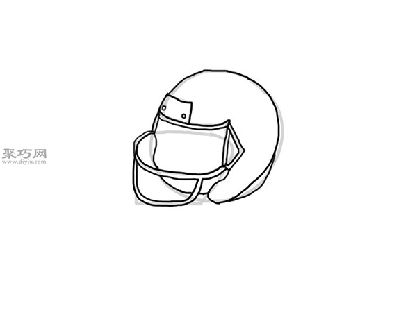 橄榄球头盔画法步骤 15