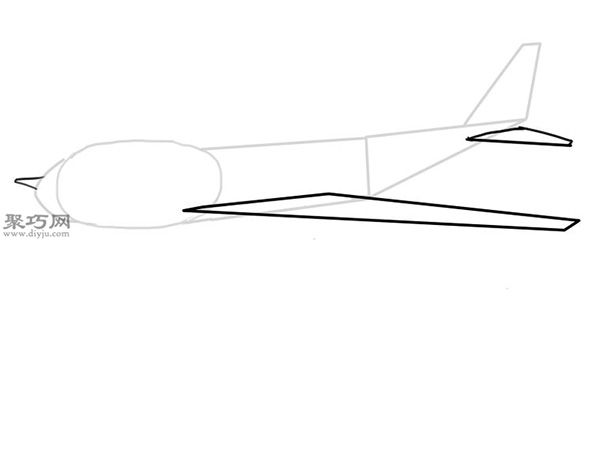波音747飞机的画法 4