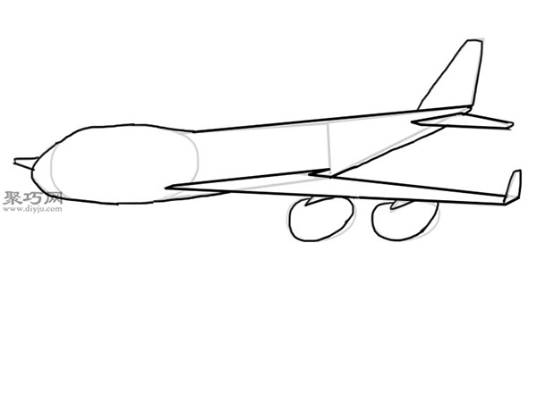 波音747飞机的画法 7
