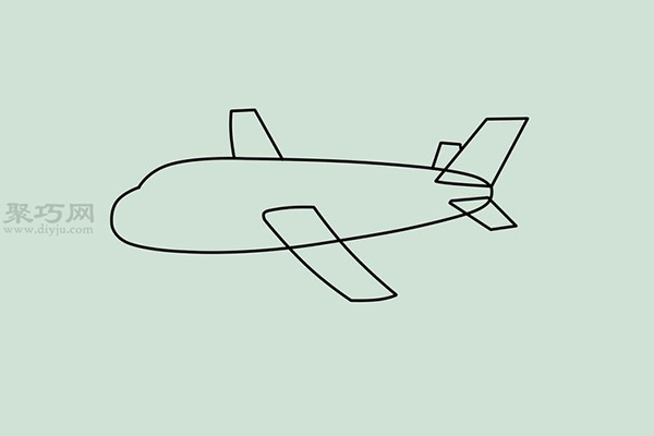 卡通飞机画法教程 4
