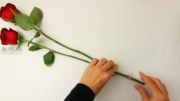 手工制作悬挂晾干玫瑰花干图片教程