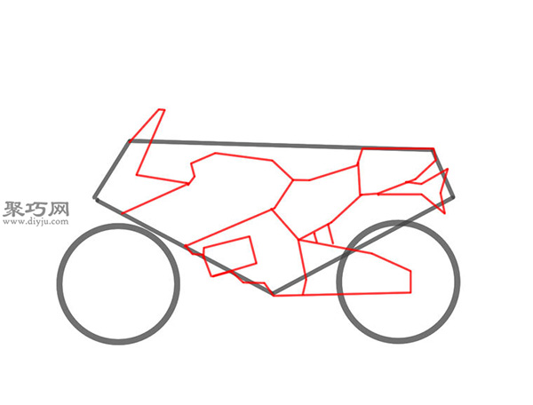 普通的摩托车画法教程 3