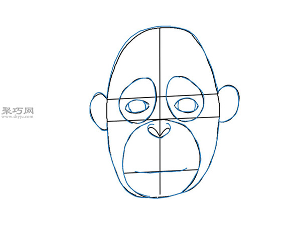 写实风格的猴脸画法教程 6