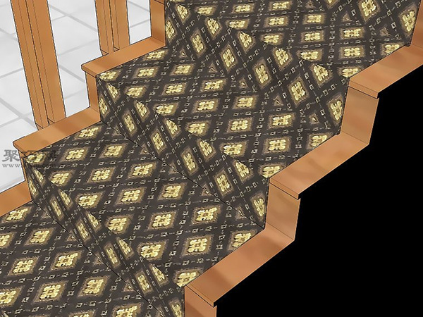 在楼梯上铺地毯方法 25