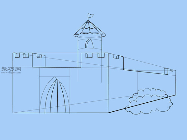 卡通城堡的画法 7