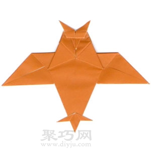 手工折纸猫头鹰折法图解
