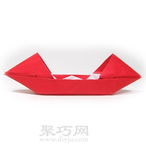 小蓬船折纸步骤图解 教大家一个带蓬小船的折纸