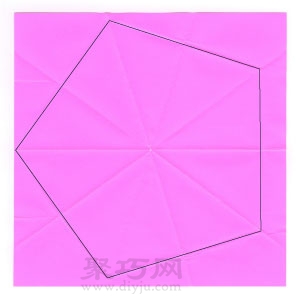 折纸基础折法：正方形纸折正五边形