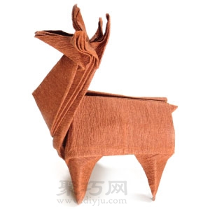 手工折纸立体驯鹿怎么折