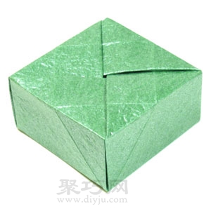 带盖子的方形纸盒折法步骤