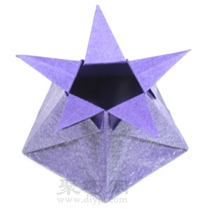 手工折纸五角星星盒子折法步骤