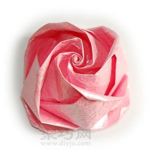 折纸装饰玫瑰花折纸方法