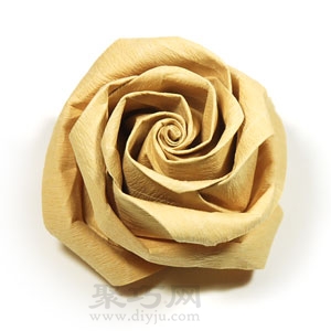 漩涡川崎玫瑰折纸步骤图解