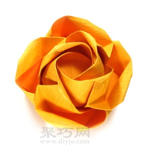 手工折叠玫瑰花折纸方法