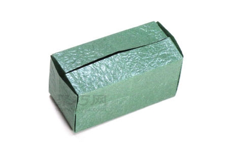 带盖子的长方形纸盒简单折法