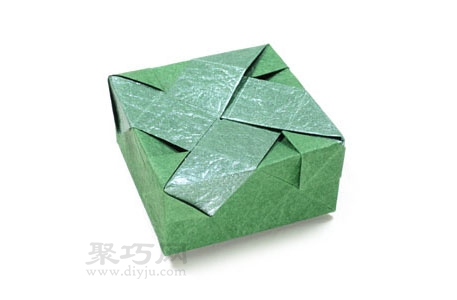 带盖子的方形盒子折纸简单图解