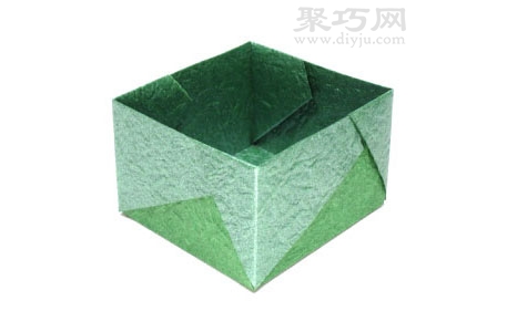 简单又漂亮的正方形纸盒子折纸图解教程 