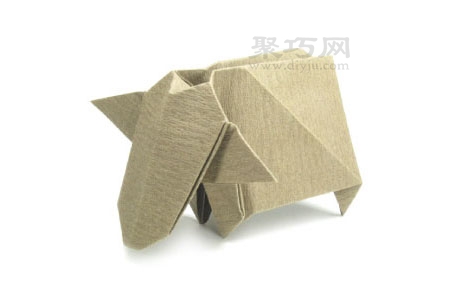 折纸站立的牛折纸方法