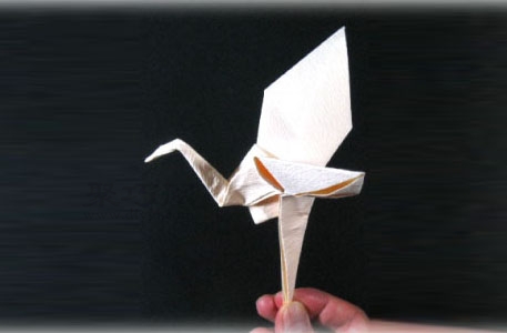 折纸飞的千纸鹤图解教程