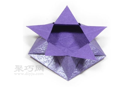 手工折纸五角星盒子教程图解