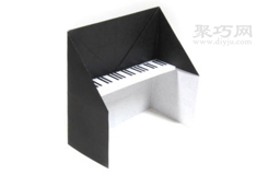 手工折纸钢琴的折法 简单折纸钢琴的教程