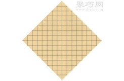 折纸基础折法：斜16x16方格