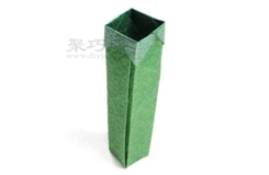 一个非常高的长方形立体折纸盒折纸教程
