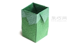 折纸桌面收纳盒图解 可以用它做铅笔收纳盒