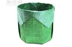 圆形纸盒折纸图解教程 教你折一个圆形收纳盒