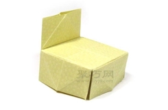 手工折纸椅子简单折法